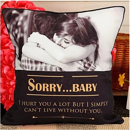 One Personalized Sorry Cushion